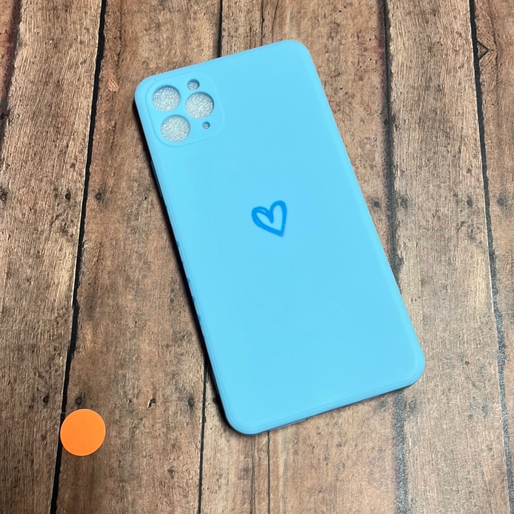 5for$10 iPhone 11 Pro Baby blue - Blue heart protective phone case